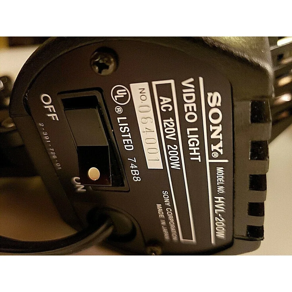 SONY Video Light HLV-200W Vintage 1980s Original Box Excellent Condition